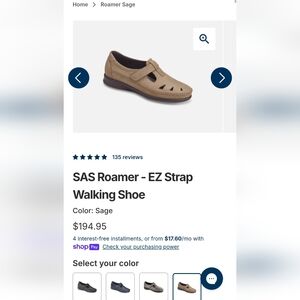 Sas Tripad Comfort Shoes Roamer Slip On Tan USA Made Womens Size 9½